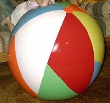 BOLA DE PRAIA RARA ANOS 70 VINTAGE 48" NOBREZA inflável 12 painéis vinil brilhante TAIWAN comprar usado  Enviando para Brazil