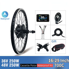 Usado, Kit de conversão de bicicleta elétrica 36V 48V 250W cassete traseiro roda de motor sem escova comprar usado  Enviando para Brazil
