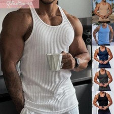 Hombres Fitness Gimnasio Entrenamiento Chaleco Camiseta Singlet Entrenamiento Músculo Culturismo Camisetas sin mangas segunda mano  Embacar hacia Mexico