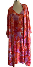 Vestido floral tropical Natori Lady M 3 peças, quimono roupão noite/dia tamanho grande túnica top comprar usado  Enviando para Brazil