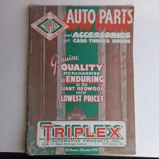 Triplex La Casa De Calidad Auto Repuestos Y Accesorios Para Coches Y Camiones 1937 segunda mano  Embacar hacia Mexico
