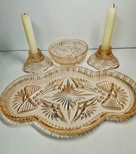 Conjunto de penteadeira vintage Art Deco rosa depressão vidro, 4 peças comprar usado Conjunto de penteadeira vintage Art Deco rosa depressão vidro, 4 peças comprar usado  Enviando para Brazil