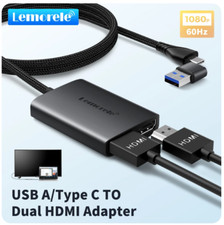 Adaptador USB 3.0 para HDMI duplo 2 em 1 para telas duplas 4k@60Hz USB A tipo C USB-C comprar usado  Enviando para Brazil