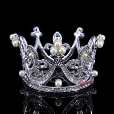 4cm de altura Crianças Bebê Menina Flor Princesa Círculo Completo Cristal Redondo Mini Coroa comprar usado  Enviando para Brazil