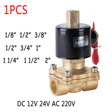 Válvula solenóide elétrica de latão G1/8"~2" DC 12V 24V AC220V normalmente água ao ar livre comprar usado  Enviando para Brazil