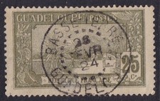 Colony guadeloupe postmark d'occasion  Expédié en Belgium