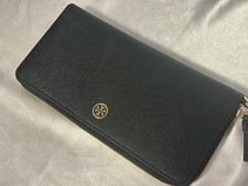 Usado, NOVA carteira feminina Tory Burch com zíper longo em torno de couro preto pulseira *LEIA* comprar usado  Enviando para Brazil