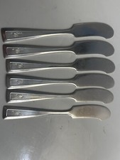 Lote vintage de 6 facas de manteiga de prata esterlina SCHMEDTIE BROS.CO 116g 5 1/2” comprar usado  Enviando para Brazil