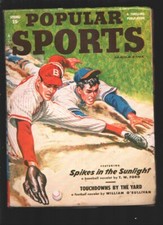 Usado, PULP: Popular Sports-Primavera 1951-Thrilling-Capa de beisebol-Futebol-pista-hoc... comprar usado  Enviando para Brazil