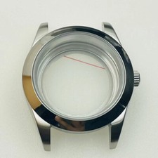 Caixa de aço inoxidável 41 mm vidro de safira compatível com mostrador de 28,5 mm NH35 NH36, usado comprar usado  Enviando para Brazil