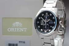 [ESTADO PERFEITO com CAIXA] ORIENT TT0U-C2-B relógio masculino preto data cronógrafo 100M do Japão A059 comprar usado  Enviando para Brazil