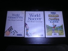sega master system - Lote com 3 pacotes de jogos - futebol mundial, grande prêmio, tabuleiro líder comprar usado  Enviando para Brazil