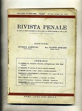 Rivista penale anno usato  Italia