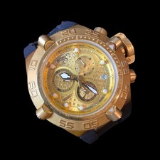 Invicta 16144 Subaqua Noma IV cronógrafo mostrador dourado aço pulseira de poliuretano preto comprar usado  Enviando para Brazil