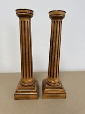 vintage wooden candle sticks for sale  KIDLINGTON