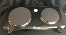 Placa quente elétrica EDB-302BF Elite Cuisine da Maxi-Matic queimador duplo preta NOVA comprar usado  Enviando para Brazil