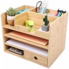 Bamboo desk organizers for sale  Ronkonkoma