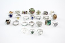 Silver tone rings for sale  LEEDS