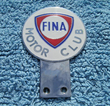 CRACHÁ DE CARRO VINTAGE DÉCADA DE 1960 FINA MOTOR CLUB ~ PETROFINA BELGIAN OIL/PETROL CO RARO comprar usado  Enviando para Brazil