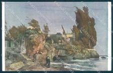 Cartolina artistica firmata usato  Italia