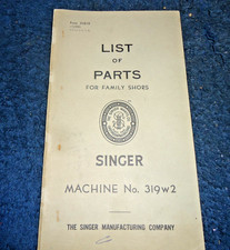 Lista de peças de máquina de costura original Singer 319w2 manual fotos ilustradas comprar usado  Enviando para Brazil