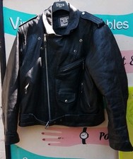 Vintage black leather for sale  LONDON