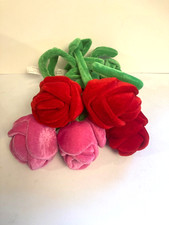 Buquê de rosas de tecido de pelúcia de haste longa dobrável com fio 22" conjunto de 5 presentes rosa vermelho comprar usado  Enviando para Brazil