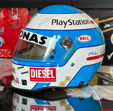 Capacete usado de corrida Bell 2000 Mika Salo Red Bull Sauber assinado comprar usado Capacete usado de corrida Bell 2000 Mika Salo Red Bull Sauber assinado comprar usado  Enviando para Brazil