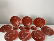 21cm red plates for sale  CLECKHEATON