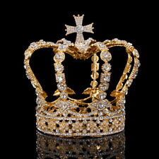 Cruz coroa de cristal casamento noiva rainha princesa formatura 5" largura 5" altura 2 cores, usado comprar usado  Enviando para Brazil