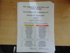 Teamsheet2000 alloa athletic for sale  COWDENBEATH
