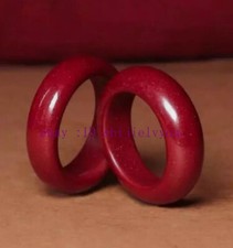 Berloque de jade cinábrio vermelho natural anel de pedra preciosa para homens e mulheres tamanhos 17 - 21mm, usado comprar usado  Enviando para Brazil