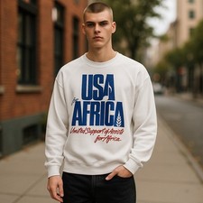 Usado, Moletom Vintage EUA para África We Are The World Michael Jackson Anos 80 comprar usado  Enviando para Brazil