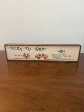 Cabana pintada vintage madeira maciça emoldurada nascida para comprar decoração de parede chalé núcleo vovó comprar usado  Enviando para Brazil