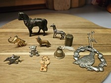 Lote de baratijas y animales antiguos de metal vintage segunda mano  Embacar hacia Mexico