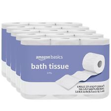 Papel higiênico Amazon Basics 2 camadas, 30 rolos = 120 rolos regulares, 350 folhas, comprar usado  Enviando para Brazil