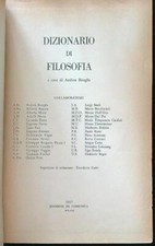 Dizionario filosofia biraghi usato  Italia
