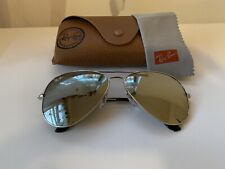 Gafas de sol Ray Ban aviador, 3025, grandes 62 mm, lentes plateadas/espejadas, usadas, segunda mano  Embacar hacia Argentina