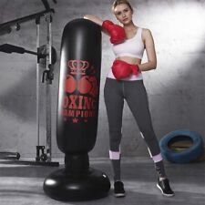 Saco de pancadas esportivo inflável com luvas adulto criança boxe fitness treinamento 160cm/63" comprar usado  Enviando para Brazil