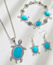Turquoise turtle jewelry for sale  Groves