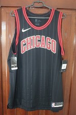 Camiseta Chicago Bulls autêntica basquete camisa branca listras pretas tamanho XL comprar usado  Enviando para Brazil