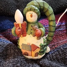 Resin snowman lamp for sale  Gaston