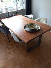 Esstisch echtholz metallbeinen gebraucht kaufen  Neuried