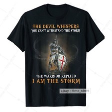 Camiseta masculina Christian Knight Templar Warrior Of God Presentes I Am The Storm comprar usado  Enviando para Brazil