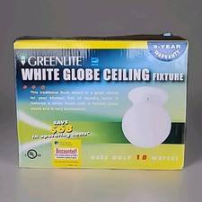 Greenlite white globe for sale  Tulare