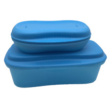 Espaguete de macarrão azul para microondas Tupperware #6775 e omelete #6996 panela com tampas, usado comprar usado  Enviando para Brazil