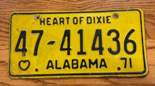 1971 alabama license for sale  Madison