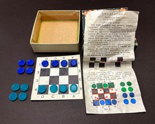 Usado, Conjunto de viagem vintage URSS mini damas caixa de regras raro jogo de tabuleiro URSS "quadrado" comprar usado  Enviando para Brazil