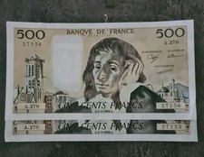 Lot billets 500 d'occasion  Erstein