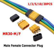 Plugue conector macho/fêmea MR30 com bainha - 18AWG comprimento do fio 10cm para motor comprar usado  Enviando para Brazil